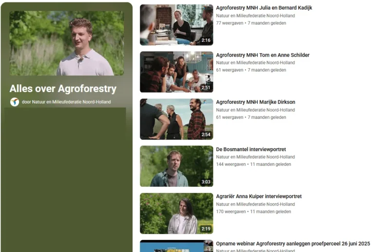 Agroforestry videokanaal NMH