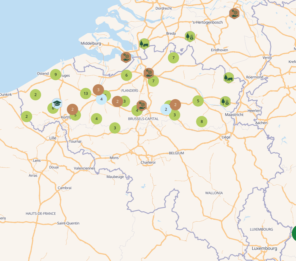Agroforestry kaart België
