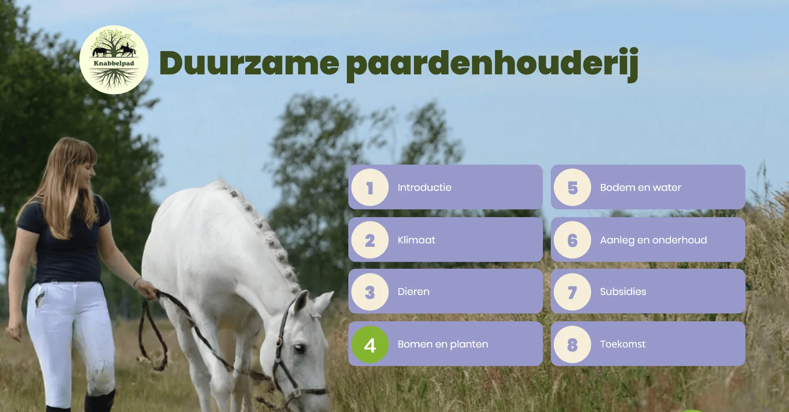 Online lespakket biodiversiteit en paardenhouderij