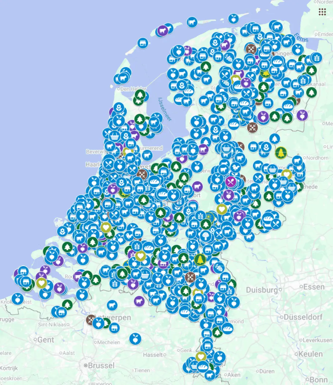 regeneratieve landbouw kaart NL